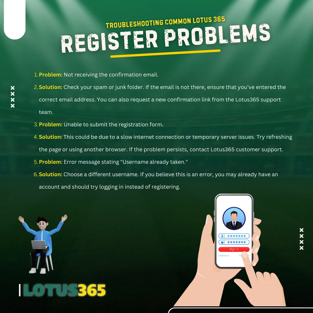 Troubleshoot lotus365 register problem